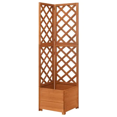   Corner Trellis with Planter Box 40x Solid Fir Wood  