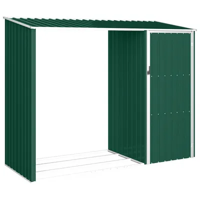   Garden Firewood Storage 245x Galvanized   Garden Firewood Storage