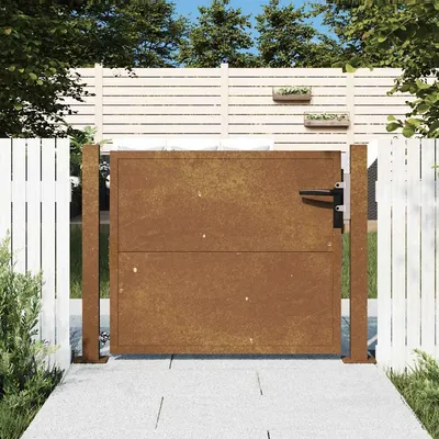   Corten steel garden gate