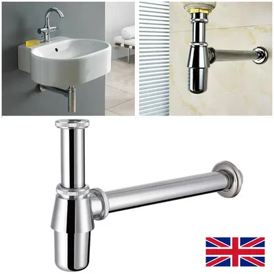Chrome Bottle Trap Waste Bathroom Basin Sink Pipe K