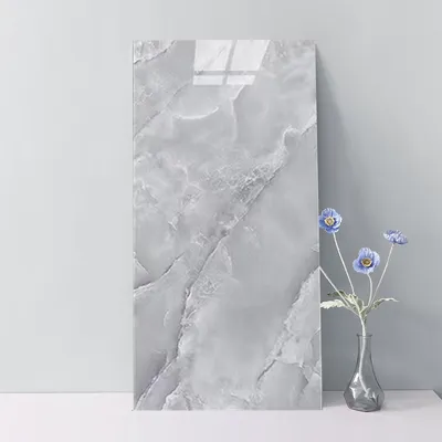 12X PVC Marble Tiles Wall Sticker Self-Adhesive Stick Kitchen Bathroom Decor