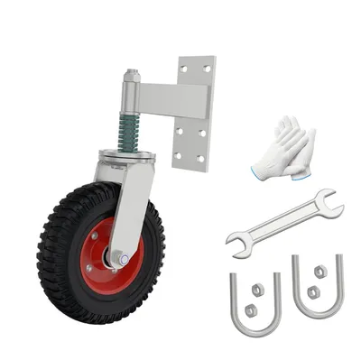 8 Inch Spring Loaded Gate Caster Heavy Duty Gate Wheel For Metal Gates Wooden Gates