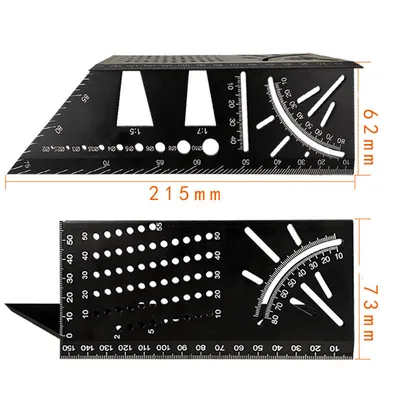 Aluminum Alloy Three-Dimensional Woodworking Ruler