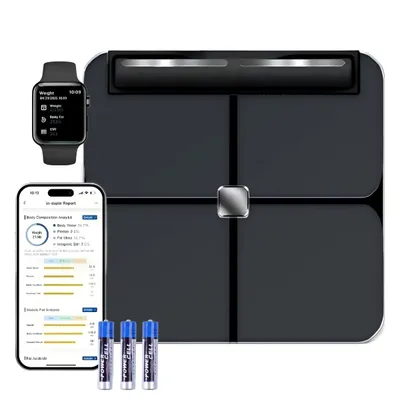 Smart Body Composition Scale, Digital Bluetooth Bathroom Weight And Body Fat Analyzer With App Tracking