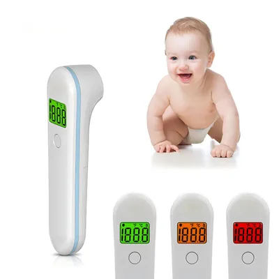 No-Touch Forehead Thermometer For Adults, Infrared Digital Baby Thermometer For Kids, Accurate Reading With Large Display, Mute Mode, Memory Recall, Fever Alarm