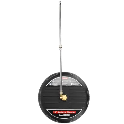 15in Power Washer Surface Cleaner High Pressure Flat Surface Cleaner 4000PSI Disc Power Washer Broom