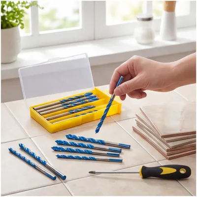 10-Piece Carbide Drill Bit Set, 5 Sizes Of Twist Drill Bits For Wood, Metal, And Plastic, Precision Drill Bits For DIY Projects