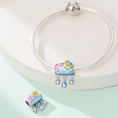 Sunny-Rainy Weather Sun-Moon-Stars Bracelet Beaded Pendant Accessories