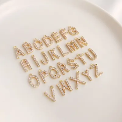 26 English Letter Pendant Earrings Necklace Bracelet Accessories