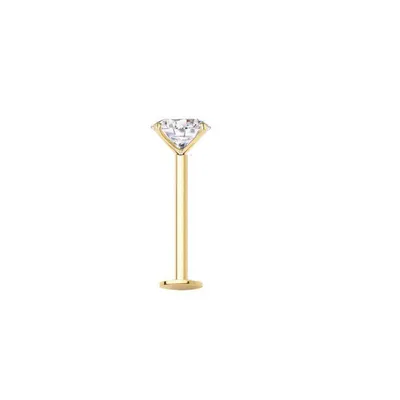 1Pc 20G-16G 1.5-4mm Gem Crystal Monroe Lip Stud Ring Tragus