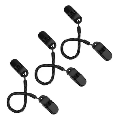 35mm Fishing Hat Elastic Lanyard Windproof Double-headed Clip Spring Telescopic Rope