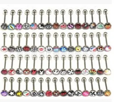 30 different models of grease tongue nail set stainless steel tongue nail rod tongue nail body puncture