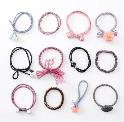 12-piece hair rope set Mori bow hair accessories hair band elastic rubber band apron rope
