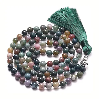108 Beaded Bohemian Fenglan Agate Twin Bracelet