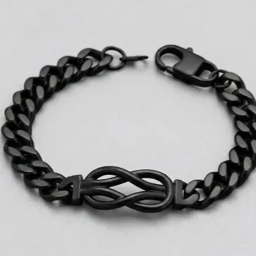 Stainless Steel Mens Leather Bracelet