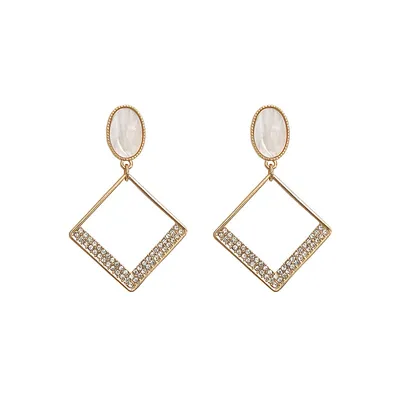  New S925 Silver Needle Korean Simple Diamond Set