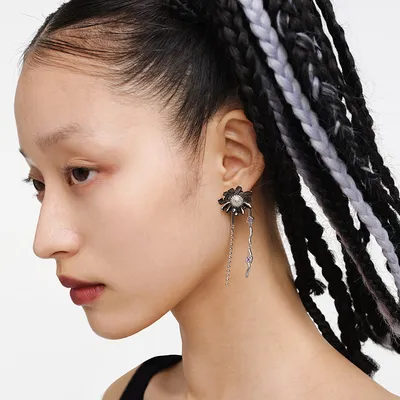  New Daisy Double Chain Earrings
