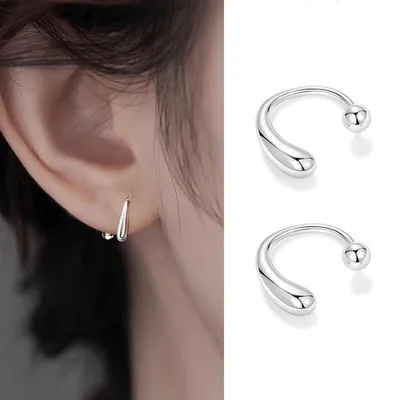 1 Pair 999 Sterling Silver Eggplant Screw-back Stud Earrings, Cute Minimalist Style, For Daily Wear & Casual Office