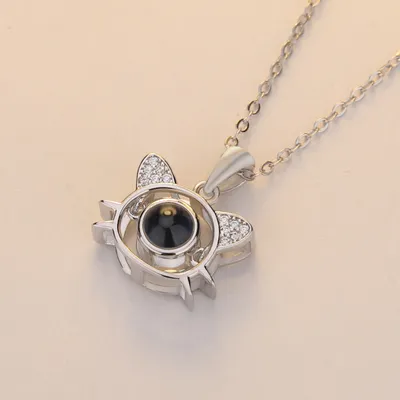 100 Languages Love Memory Projection Necklace