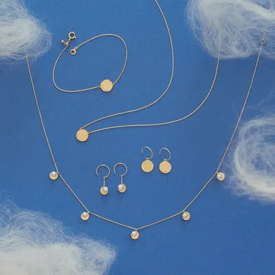  Summer New Accessories Female Natural Pearl Necklace Clavicle Chain 925 Silver Moon Necklace