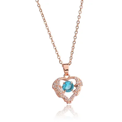  Trend Titanium Steel Color Love Metallic Temperament Pendant Necklace French Vintage Palace Women's Necklace