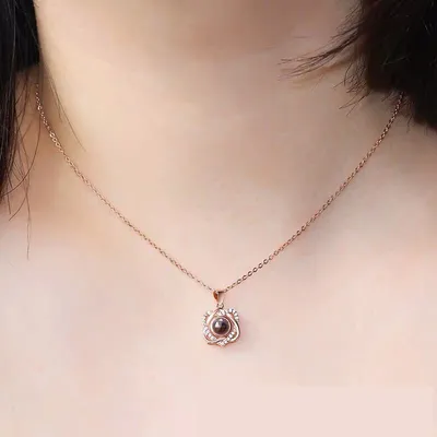 100 I Love You Language Clavicle Necklace