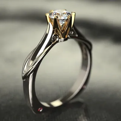1 Carat Classic Six-prong Two-color Plating