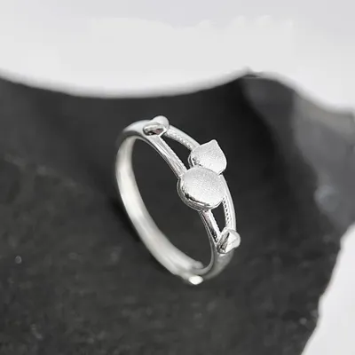 1 Piece 999 Sterling Silver Gourd Design Ring, Delicate Minimalist Style, Suitable For Daily Wear & Gifting