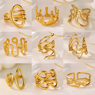 Creative Alien Big Wave Open Ring For Women