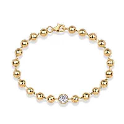 1-carat Luxury And Fashionable Light Luxury Trend Jewelry Silver Bracelet Set With Top-quality Moissanite, S925 Silver Electroplated With Gold