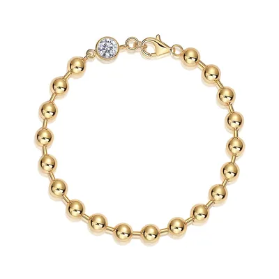 1-carat Luxury And Fashionable Light Luxury Trend Jewelry Silver Bracelet Set With Top-quality Moissanite, S925 Silver Electroplated With Gold
