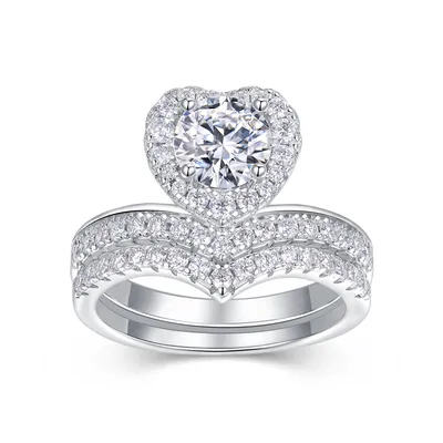 1-carat Luxury Fashion Minimalist Trend Jewelry Ring Set With Top-quality Morganite, Made Of S925 Silver With Electroplated Platinum, Suitable For Ladies.