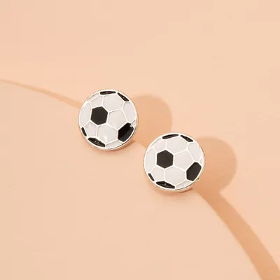 European And American Sports Series Football Ear Studs