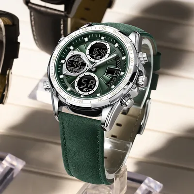 Alloy Leather Men's Business Watch Luminous Waterproof
