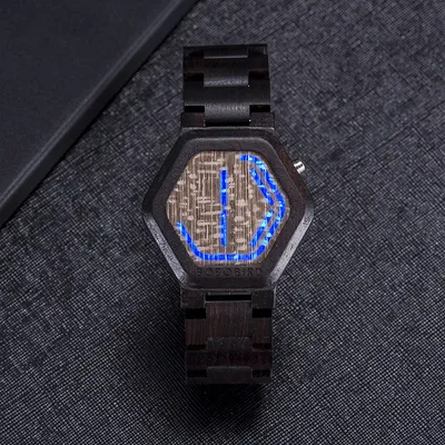 New BOBO BIRD Mens Wooden Watch