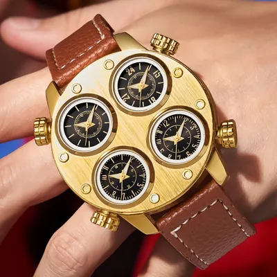 Mens Large-dial Quartz Watch