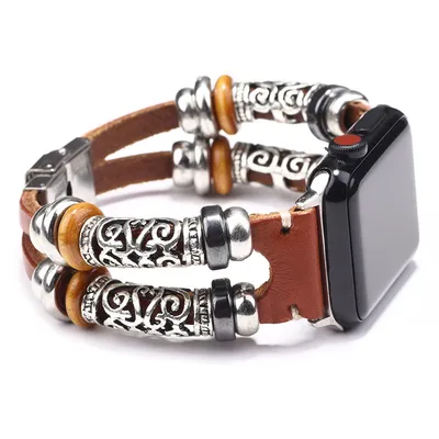 Alloy strap leather watch accessories