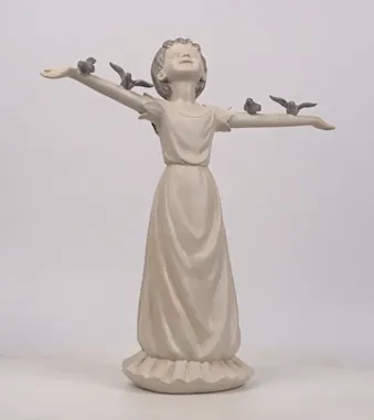 Garden Decoration-Girl and Bird-1