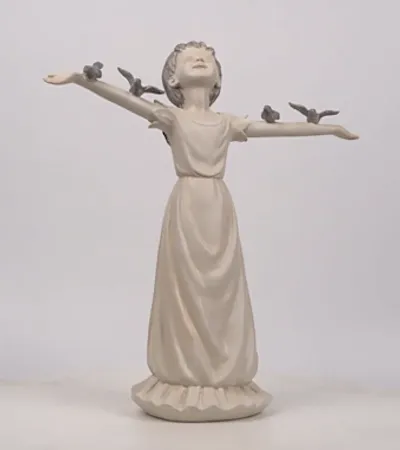 Garden Decoration-Girl and Bird-1