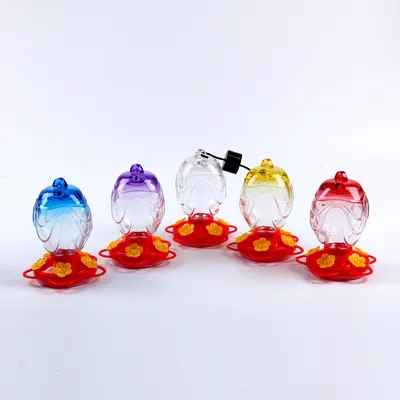 Painted Glass Feeder Glass Garden Decoration