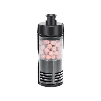 Small Aquarium Bio Sponge Filter With Ceramic Balls, 2-5 Gallon Fish Tank Filter For Breeding Fry Betta Shrimp Nano Tanks