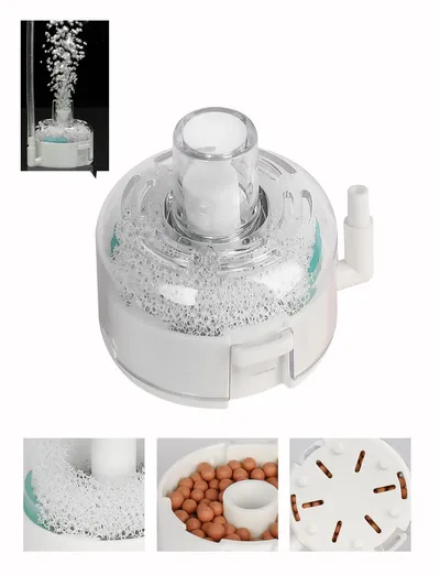 Mini Aquarium Sponge Filter, Small Fish Tank Filter Submersible Fish Filter Built-in Air Bubble Stone And Bio Balls For Fish Tanks Up To 5 Gallon - Air Pump Not Included