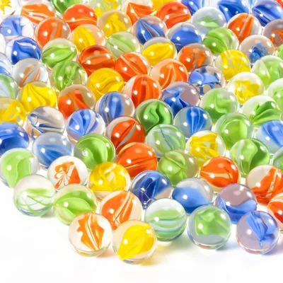 Glass Marbles - Bulk Cat Eye Mix 4 Colors Medium Sized Thick Marble Decorative Gift Retro Game With 14mm For Bounce,Chinese Checkers Board Game,Vases,Party Decor