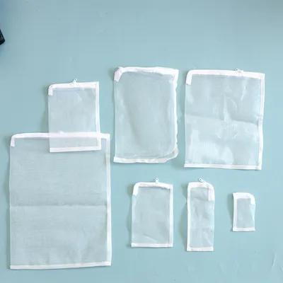 Fish tank zipper filter bag-100 mesh-white-20 ‰ 15cm-nylon-1 piece