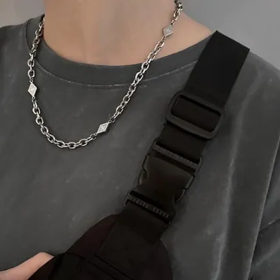 Men's Hip Hop Style Autumn And Winter High-grade Asterism Diamond Sweater Chain