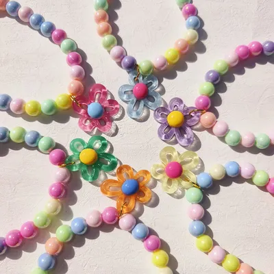 Handmade Colorful Beaded Pet Necklace