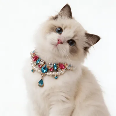 Rhinestone Necklace Luxury Gemstone Cat And Dog Collar