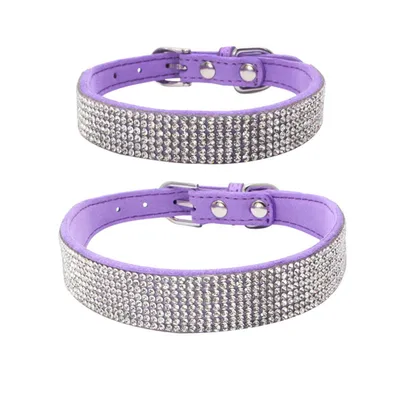 Adjustable Suede Leather Dog Collar Leash Set