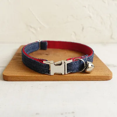 Adjustable and durable denim pet collar