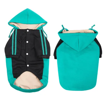 Autumn And Winter Dog Hooded Sweater Stripes